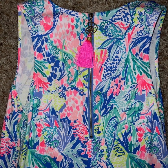 Lilly Pulitzer Mermaid Cove Kelbi Stretch Shift Dress size 0 EUC - Picture 4 of 4